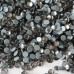 Round cut black diamond color hotfix rhinestones for clothes